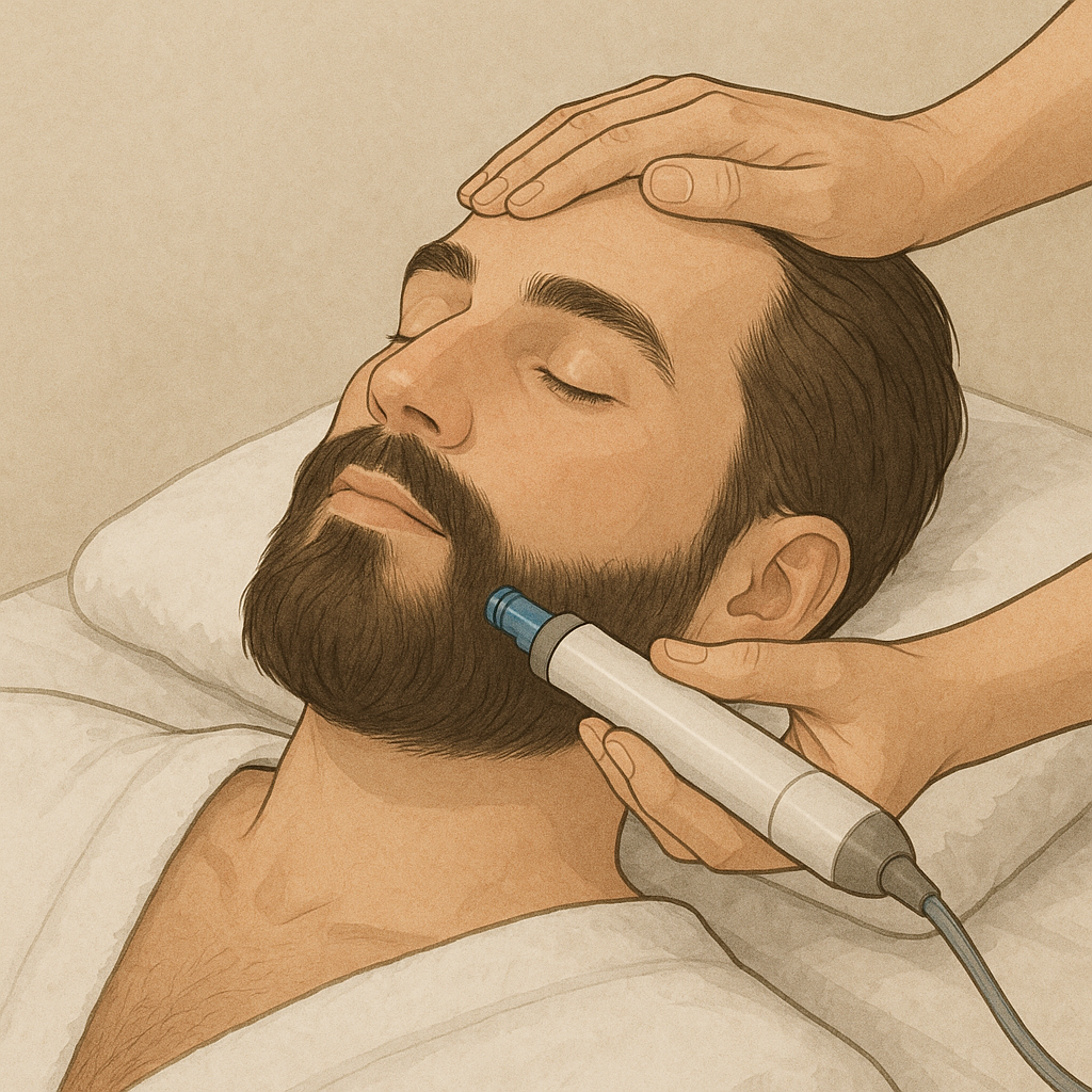 Peut-on obtenir un hydrafacial avec une barbe ?
