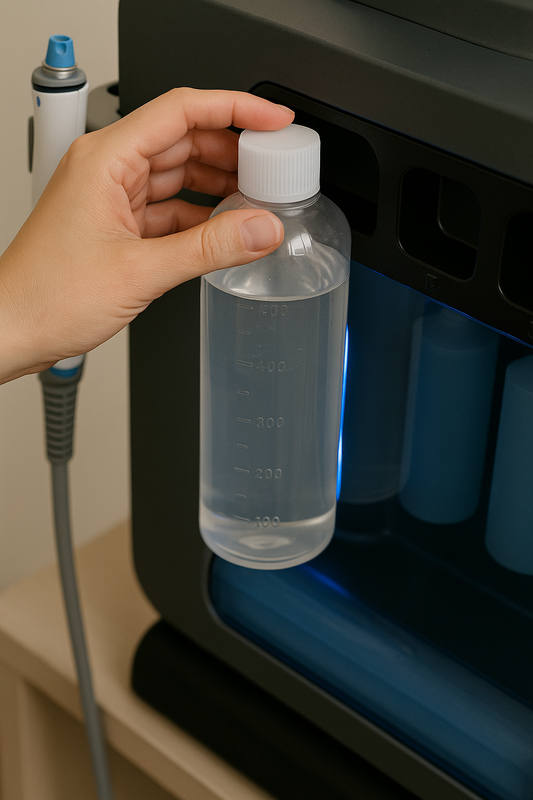 Quel liquide entre dans une machine hydrafaciale ?