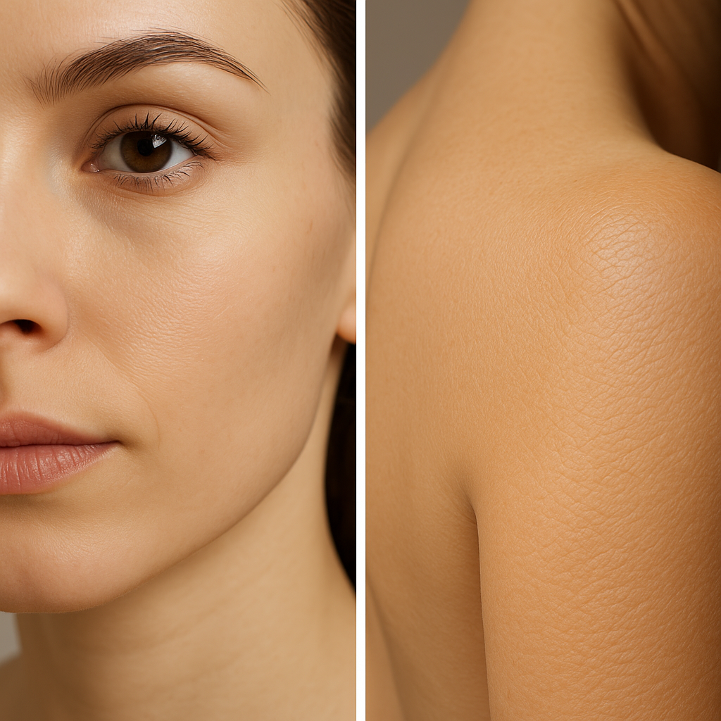 Quelle est la différence entre la peau du visage et celle du corps ?